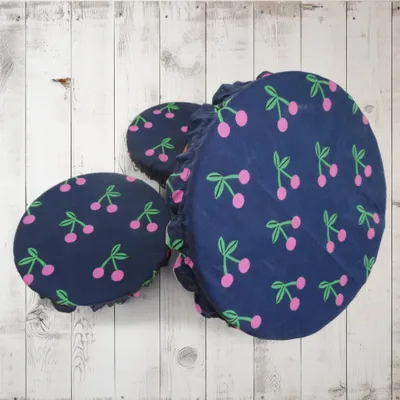 lot 3 charlottes alimentaires motif cerises